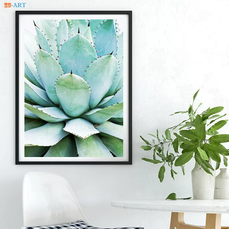 Агава кактус печати сочные плакат ботанический настенная Современная