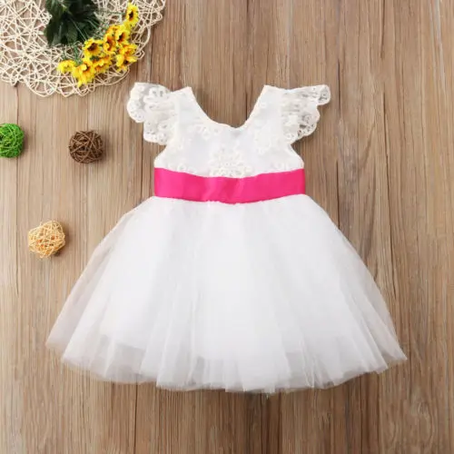 Новое поступление платье для маленьких девочек с цветами хлопковое кружевное