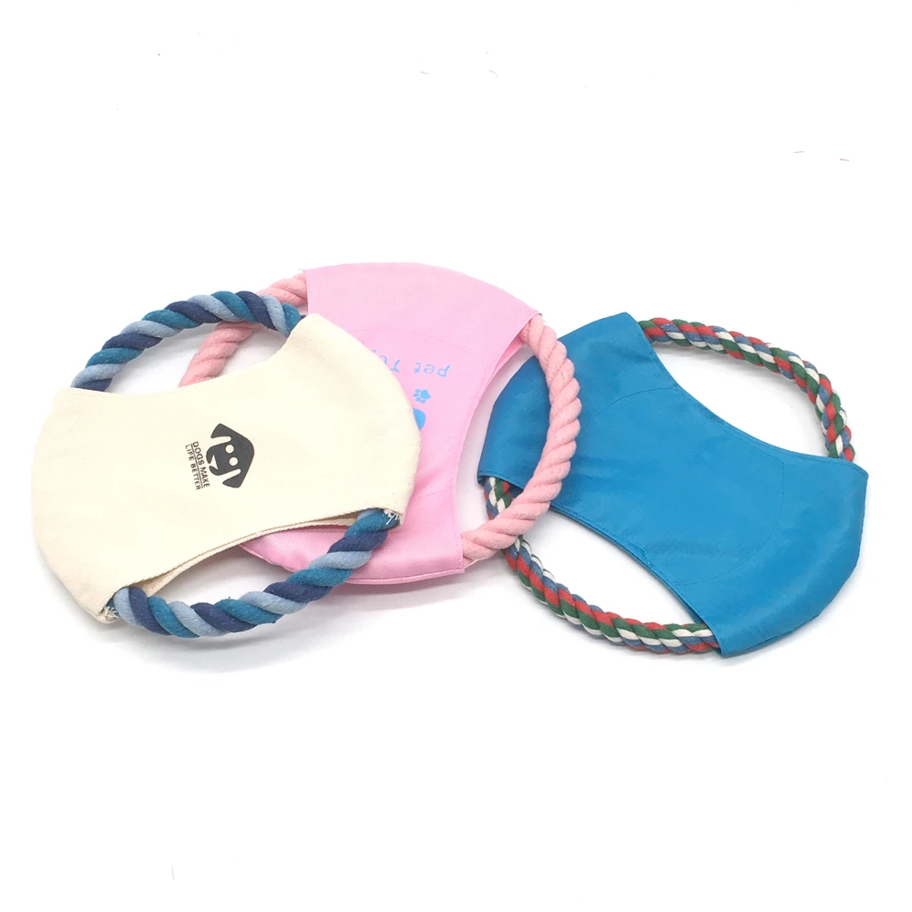 

Dog Outdoor Training Flying Discs Durable Pet Puppy Interactive Toy Nylon Big Dogs Game Chew Rope Toy Funny Flying Saucer Toys
