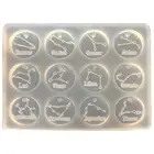 Форма силиконовая сделай сам с изображением созвездий, для отлива эпоксидных знаков зодиака, принадлежности для изготовления украшений сделай сам, 1 шт.