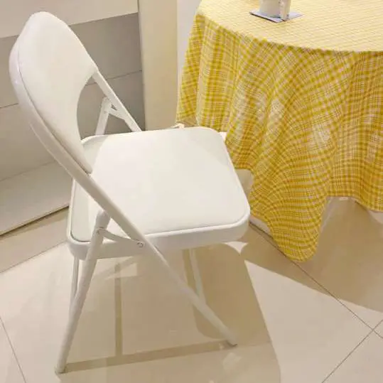 구매 접이식 의자 등받이 가정용 휴대용 간단한 의자 컴퓨터 사무실 회의 좌석 기숙사 식사 의자 훈련 의자