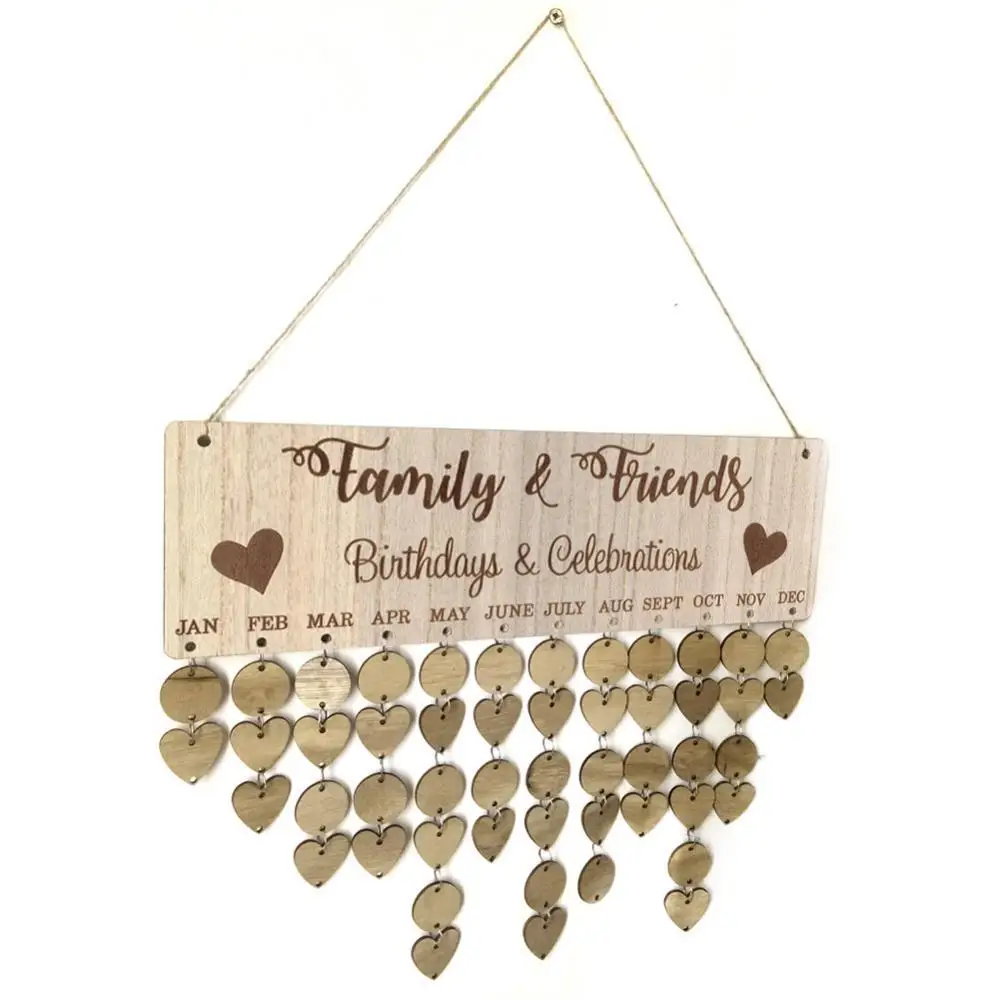 

60% Dropshipping!!DIY Families Friends Birthday Celebration Calendar Reminder Planner Board Decor
