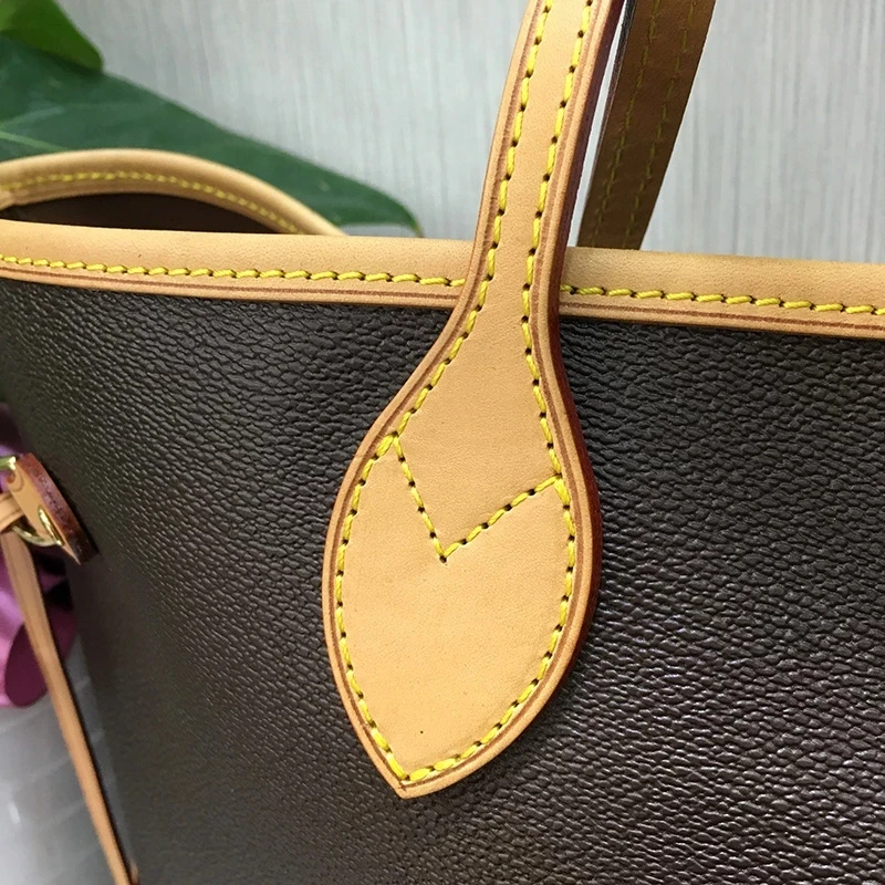 

Excellent Quality Neverfull Bags For Women 2021 Shopping Bag Luxury Brand Shoulder Bag Canvas Leather Neverful Handbags MM/GM