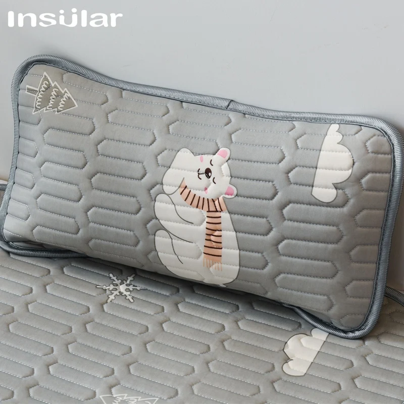 

Insular Baby Summer Mat with Pillow Anti-Skid Baby Latex Cool Mat Soft Summer Sleeping Cool Bed Cover Baby Bed