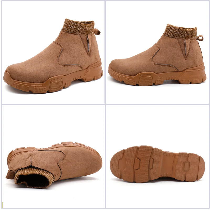 

2019 Men Winter Boots Slip On High Top Shoes chaussure homme Anti-slip Plus Size 46 Zapatos De Hombre Shoes for Men