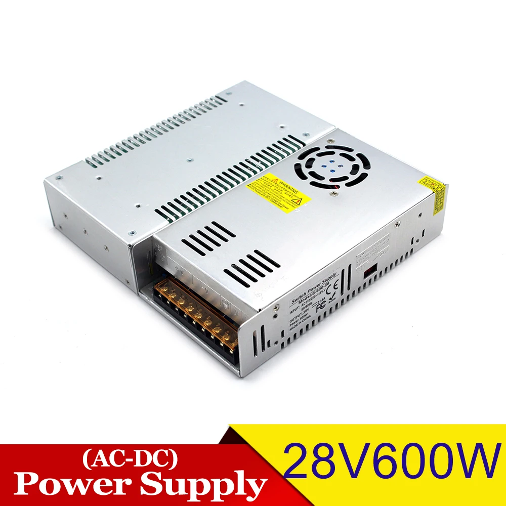 Универсальный 600W 28V 21.4A драйвер импульсного источника питания переменного тока
