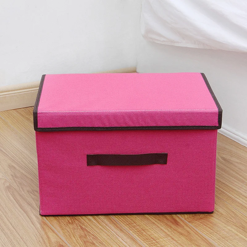 

2 Sizes Clothing Storage Box with Lids Household Toy Snacks Sundries Organizer Storage Boxes Basket Cloth Storage Organizer Box