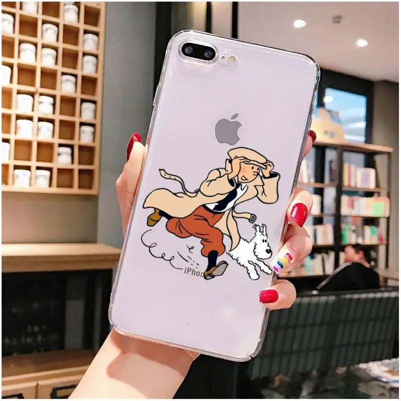 

The Adventures Of Tintin Phone Case For iPhone X XS MAX 6 6s 7 7plus 8 8Plus 5 5S SE 2020 XR 11 11pro max Clear funda Cover