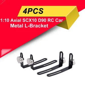4PCS Metal L-Bracket with Magnet RC Car Shell Body Mount for 1:10 Axial SCX10 90046 D90 RC Crawler Car Accessories