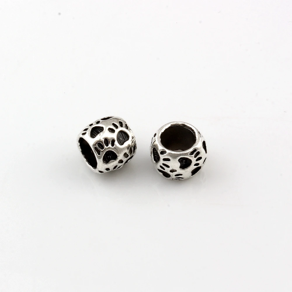 

30 шт поводок для собак в виде медвежьей лапы бусины с большим отверстием для изготовления ювелирных изделий для браслетов и ожерелий DIY, ины...