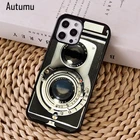 Винтажный чехол для телефона с камерой для iPhone 12 13 mini X XS XR 11 Pro Max SE 2020 5 6S 7 8 Plus Samsung Galaxy S20 S21 S22ultra