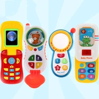 1pc children kids electronic mobile phone with sound smart phone toy cellphone early education flash musical toys