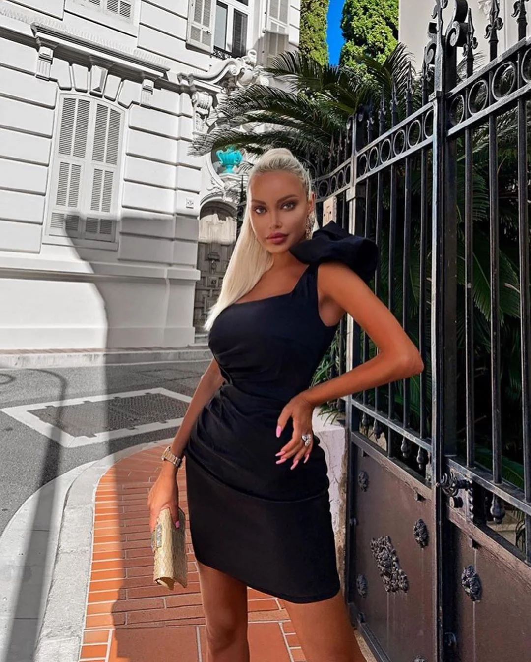 Женское платье на одно плечо с бантом | Женская одежда