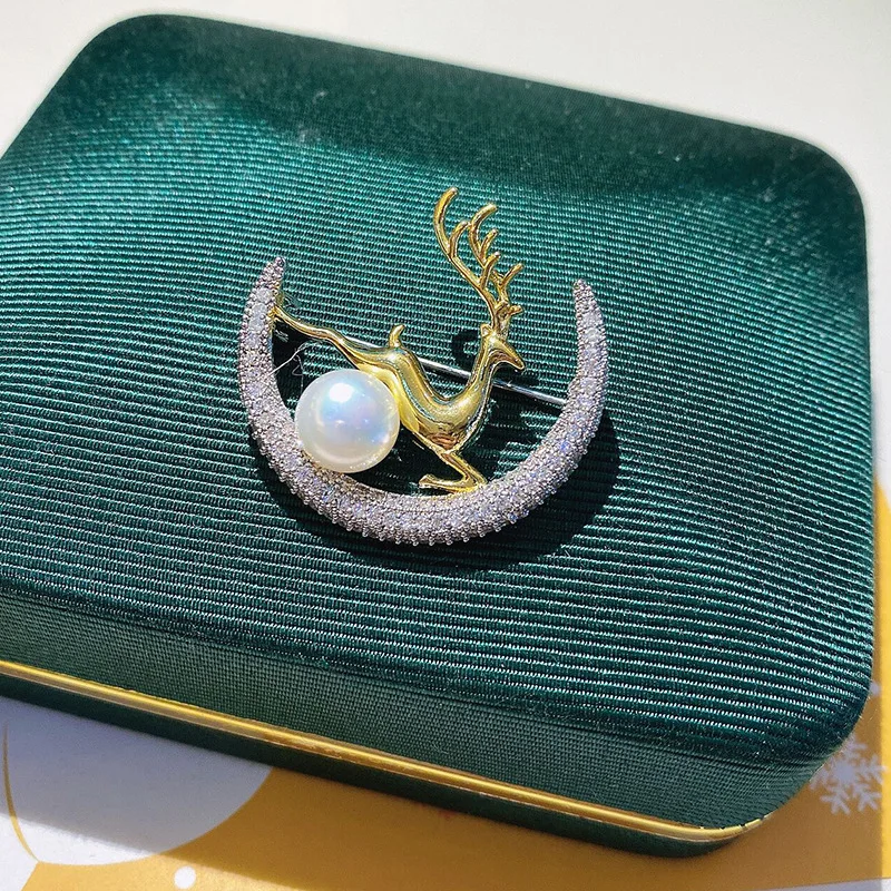 SINZRY заводская цена элегантные модные ювелирные изделия фианит олень ins броши для