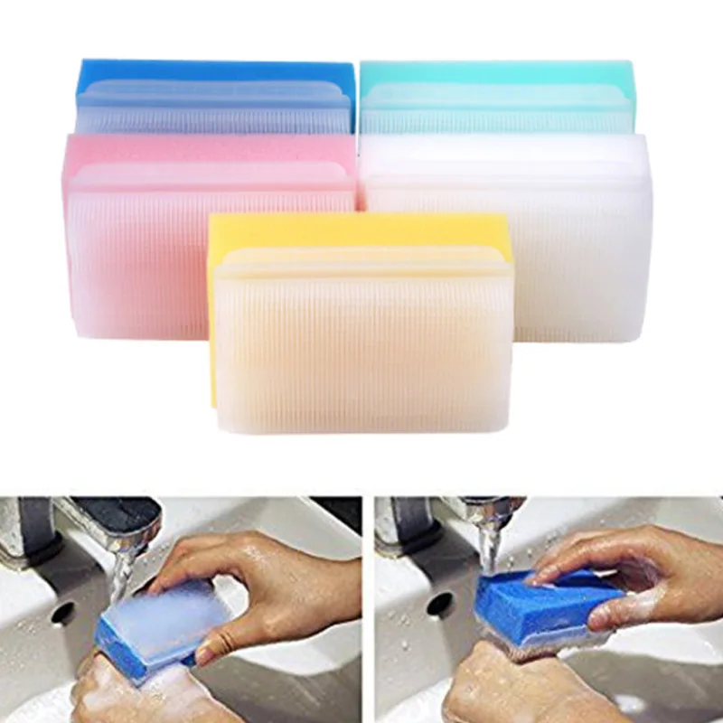 

5pcs Children Sensory Brush Baby Bath Sponge Brush Surgical Hand New Denture Cleaning Brush Sterile Sponge Scrub Bristle Brushes
