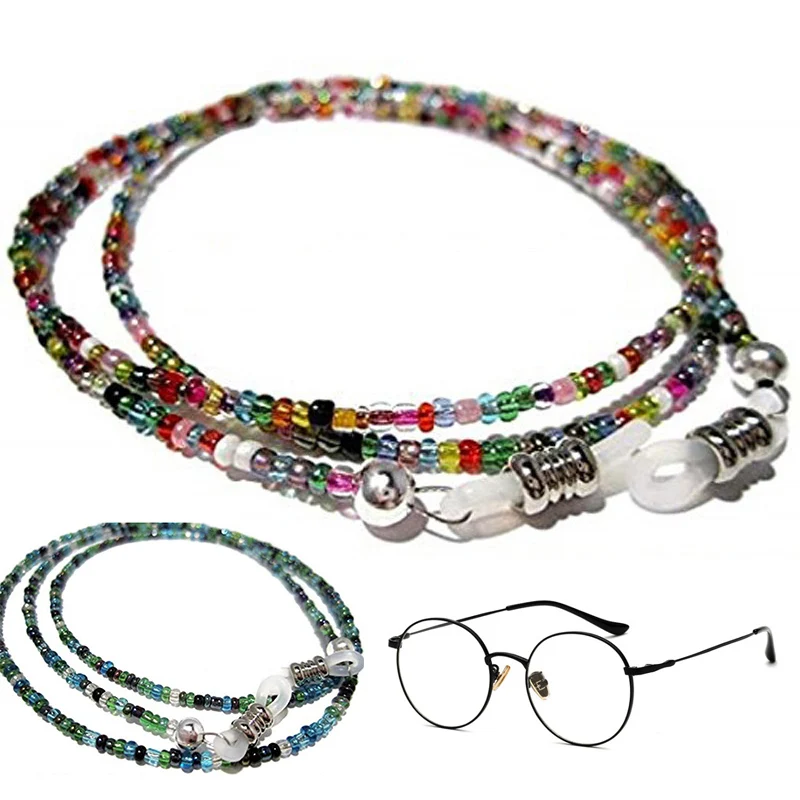 

New Arrival 1PC Sunglasses Chain For Reading Glasses Long Wearing Neck Holding Beaded Lanyard Cord