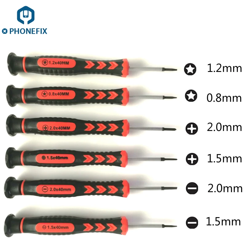 PHONEFIX 6 в 1 Набор отверток Мобильный телефон Открытие Инструменты для ремонта