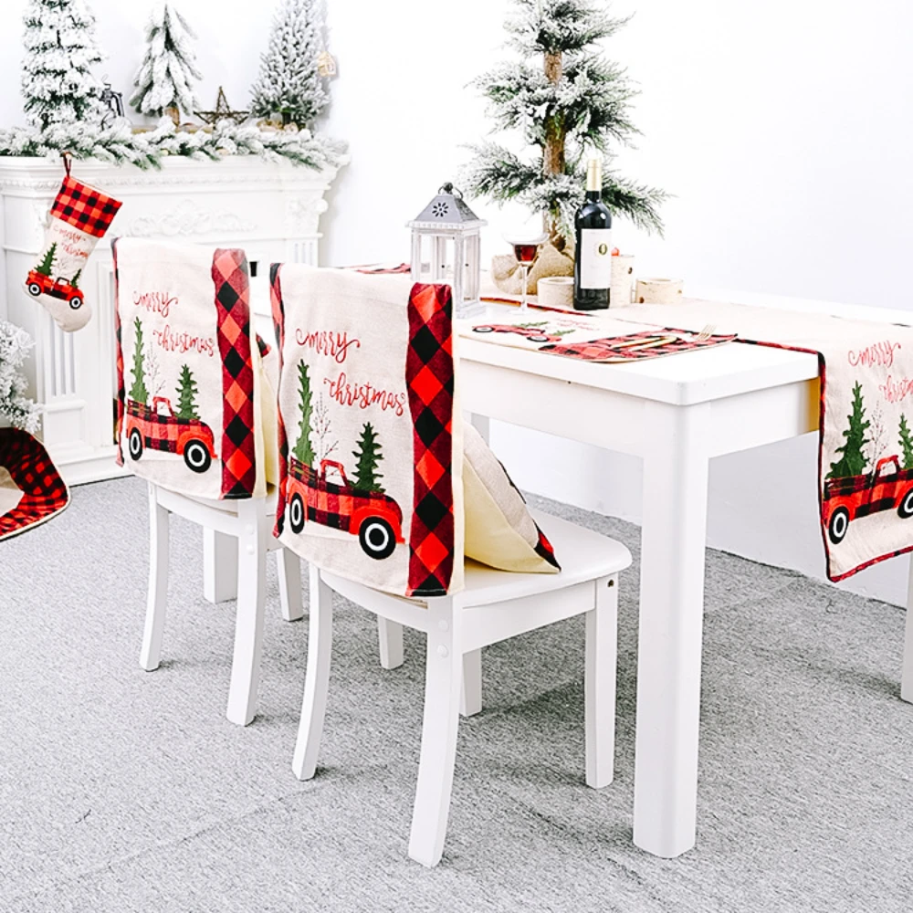 

Creative Combination of Christmas Decorations, Table Runner, Dining Table, Decorating Tablecloth, Home Atmosphere,Scene Dressing