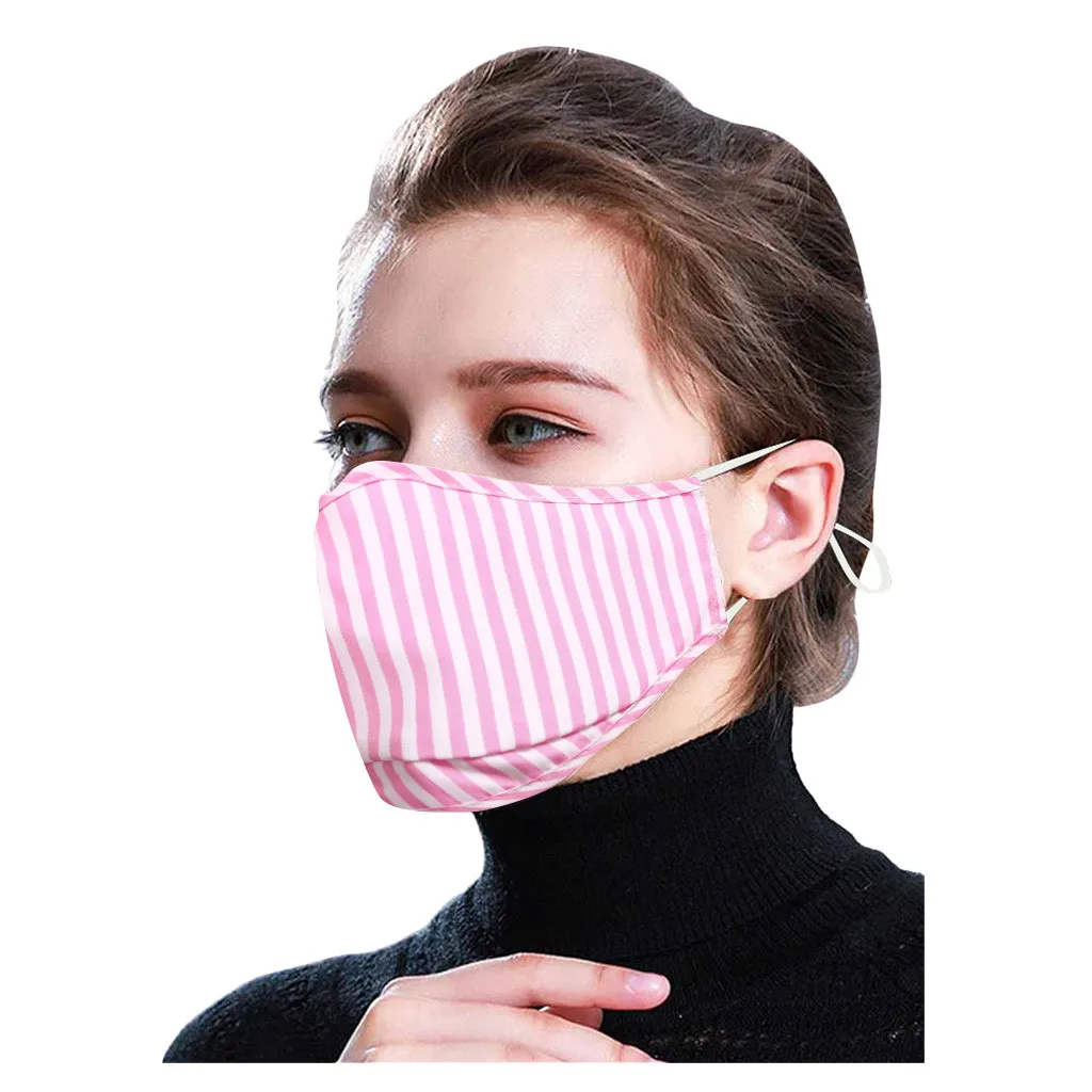 2020 многоразовые полосатые маски для лица взрослых противопылевые рта