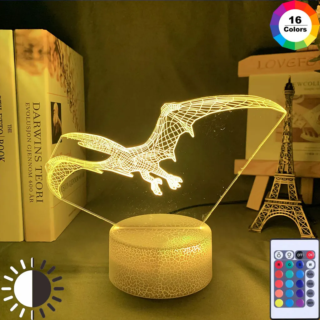 

3D LED Night Light Dinosaur Pterosaur Tyrannosaurus Rex Come with 7 Colors Light for Home Decoration Lamp Amazing Home Decor