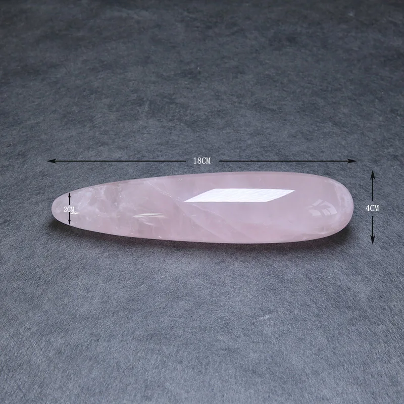 

18CM AAA + 100% Natural Rose Quartz Crystal Massage Yoni Wand for woman health OR Gift 1pcs