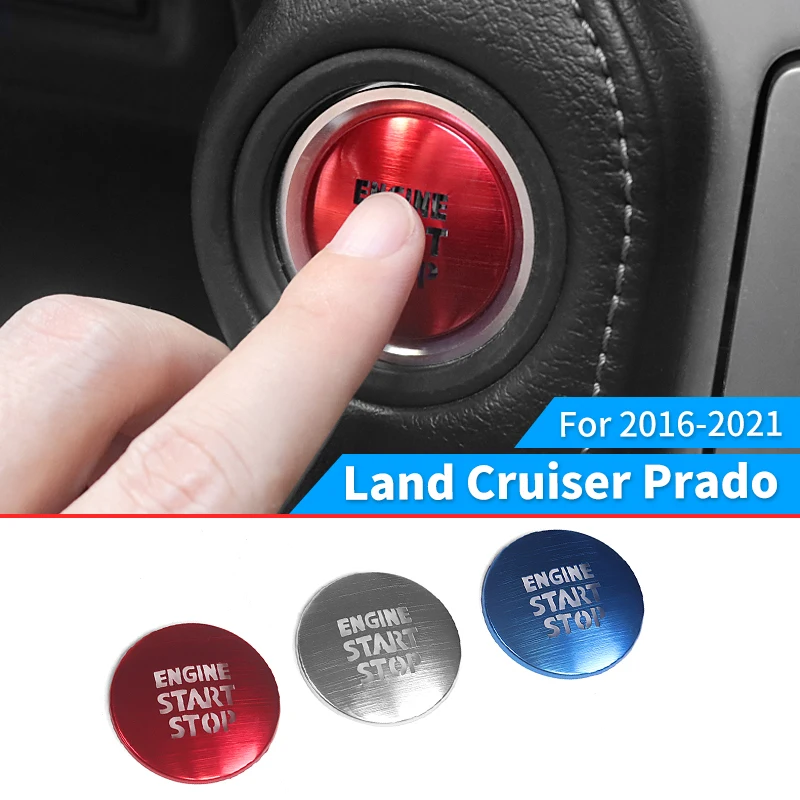Stainless Steel Engine Start Stop Button Patch Fit for Toyota Land Cruiser Prado 200 150 Interior Modification Accessories