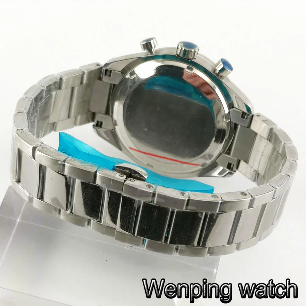 Мужские кварцевые часы с хронографом 40 мм | Наручные