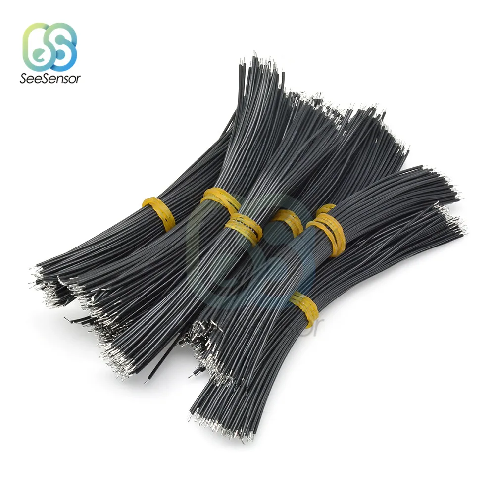 Black 100 шт./лот 24AWG 15 см гальванически лужёные макетная плата припоя кабель Fly джемпер Оловянная проволока проводящие провода 1007-24AWG разъем провода - Цвет: Black