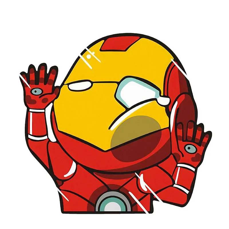 

13cm x 12.1cm Iron Man Super Hero Hit The Window Decal Car Sticker Laptop Bumper Helmet Car Stickers Car Styling