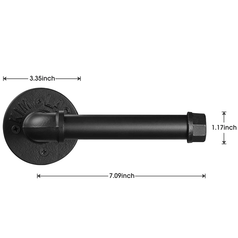 Industrial Pipe Toilet Paper Holder Heavy Duty DIY Vintage Rustic Iron Roll Tissue Wall Mount Towel Racks with Har | Обустройство