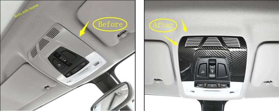 Lapetus аксессуары Передняя Крыша лампы для чтения рамка Крышка отделка Подходит BMW