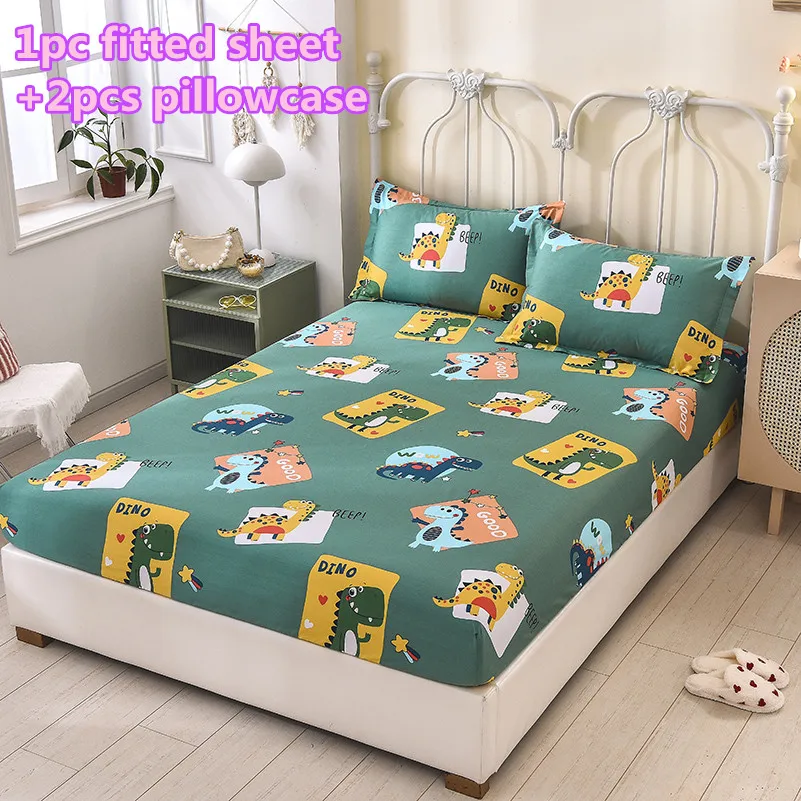 Натуральный хлопок простыня матрац с героем мультфильма покровный лист