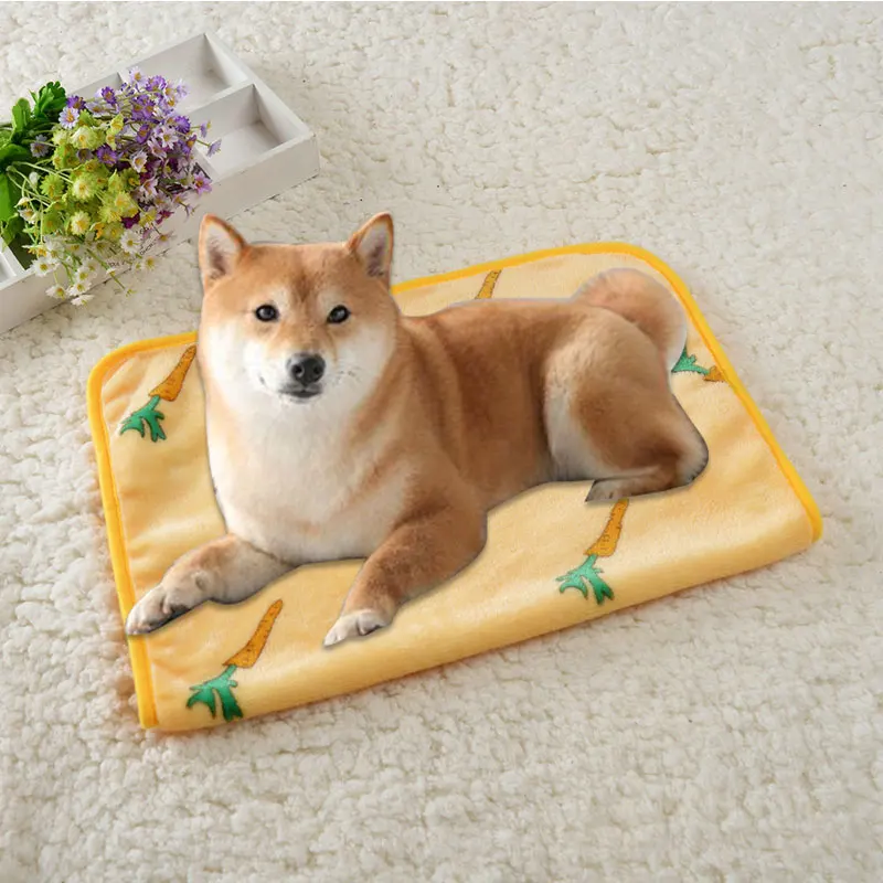 

Thickened Pet Mat Cartoon Dog Mats Printed Pets Pad Winter Comfortable Cat Dog Warm Pads Breathable Soft 2021 New Pets Suppies