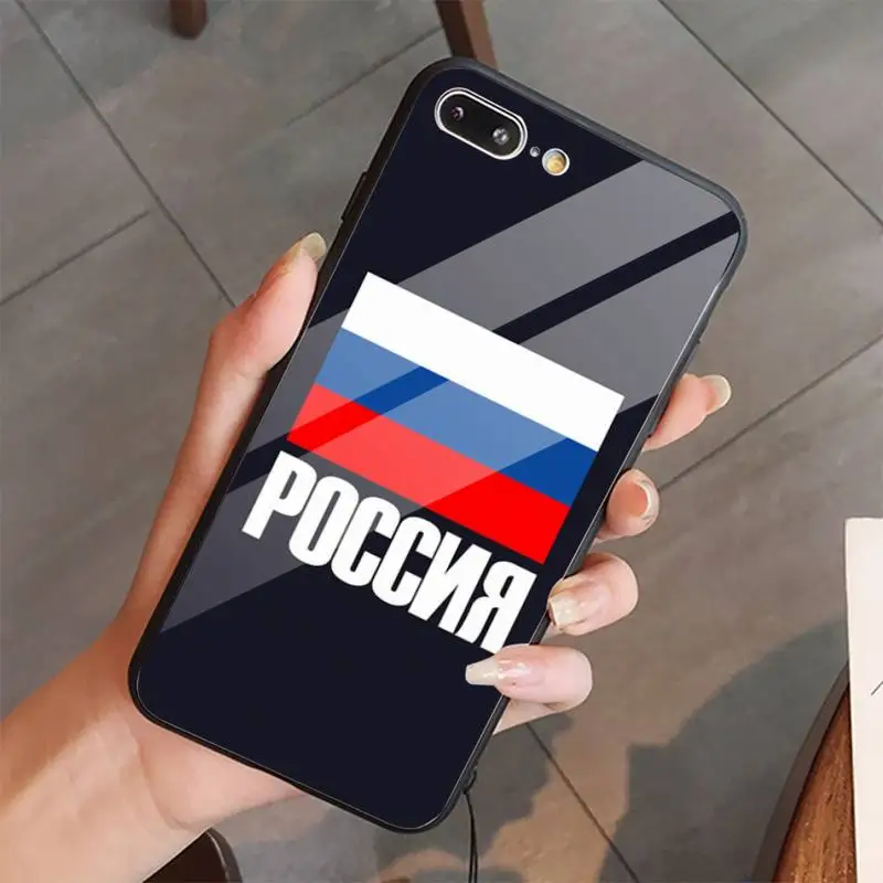 

Russia Russian Flags Emblem Phone Case Tempered glass For iphone 5C 6 6S 7 8 plus X XS XR 11 PRO MAX