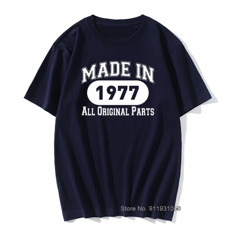 

Novelty T Shirt Men made in 1977 Print limited editon Vintage Geek Custom Anniversary Male Cotton O Neck T shirt XS-XXXL