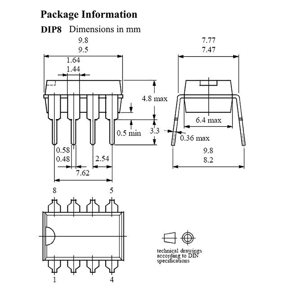 LD33153 MC33153 DIP8 Single IGBT Gate Driver IC | Электронные компоненты и принадлежности