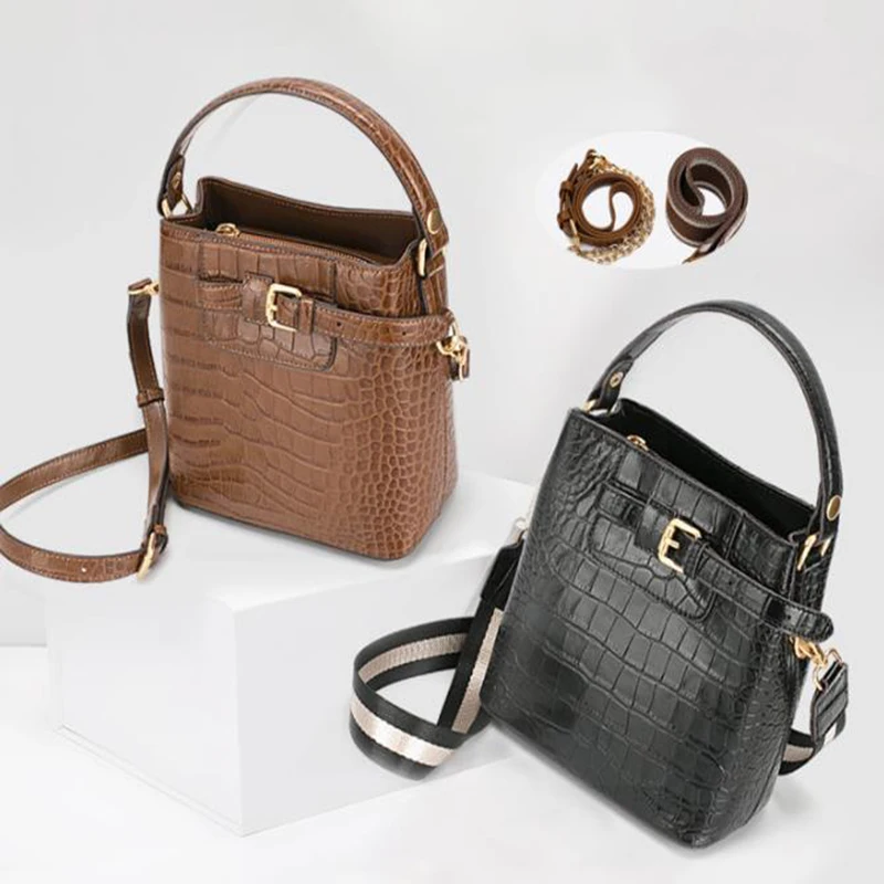 

Новинка 2021, модные сумки из первого слоя воловьей кожи, кожаная сумка-мешок, индивидуальный узор, натуральная широкополосная сумка-мессендж...