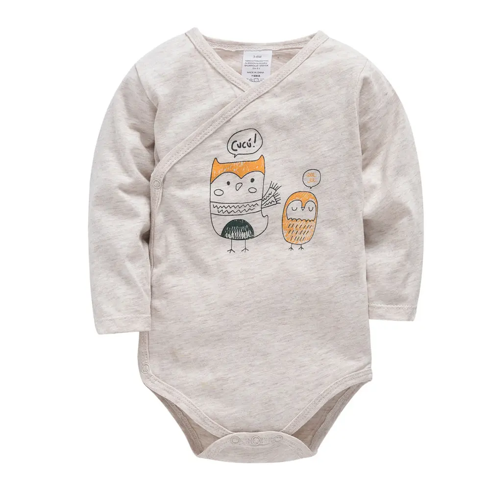 2022 New born Baby Rompers Jumpsuit Organic Cotton Infant Clothes for Gifts Beige Toddler Boys Girls Bebe Roupas | Детская одежда и