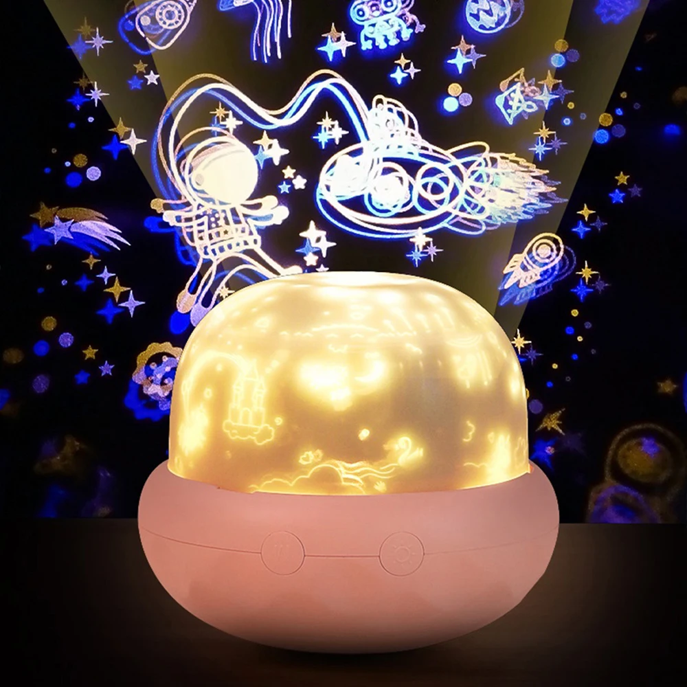 

2020 New Night Light Mushroom Projector Lamp Starry Sky Nursey LED Lamp Starry Moon Night Lamp For Birthday Gift Romantic Baby