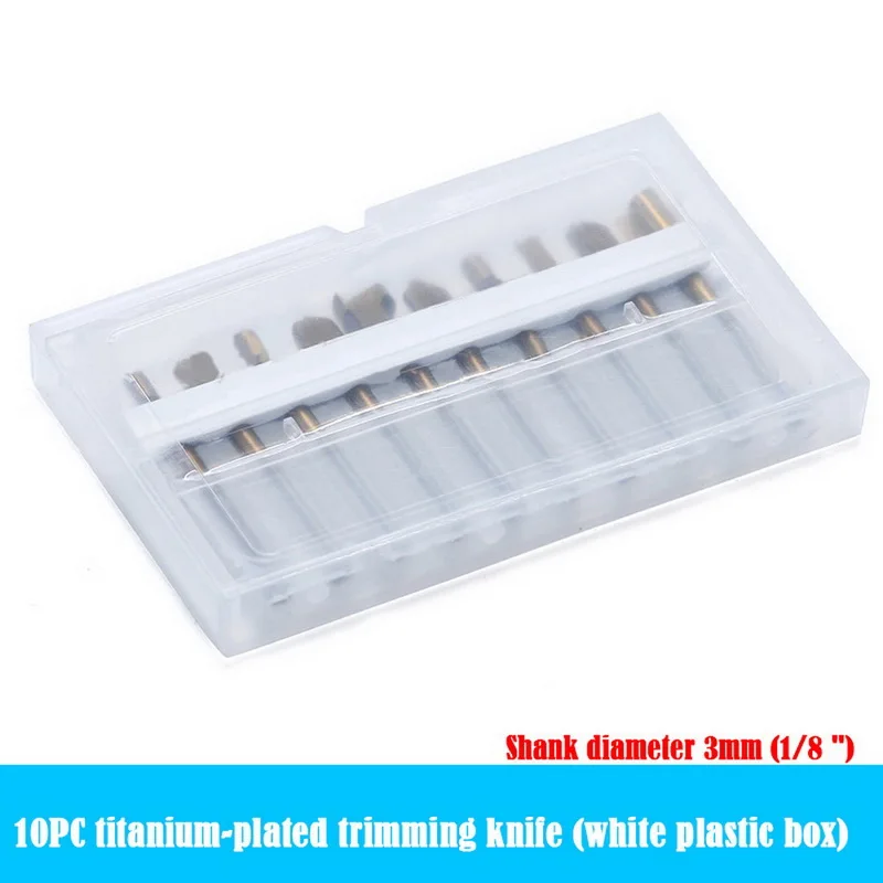 Набор фрез для обрезки ножей 10 шт. набор деревообработки дерева 3 мм 1/8