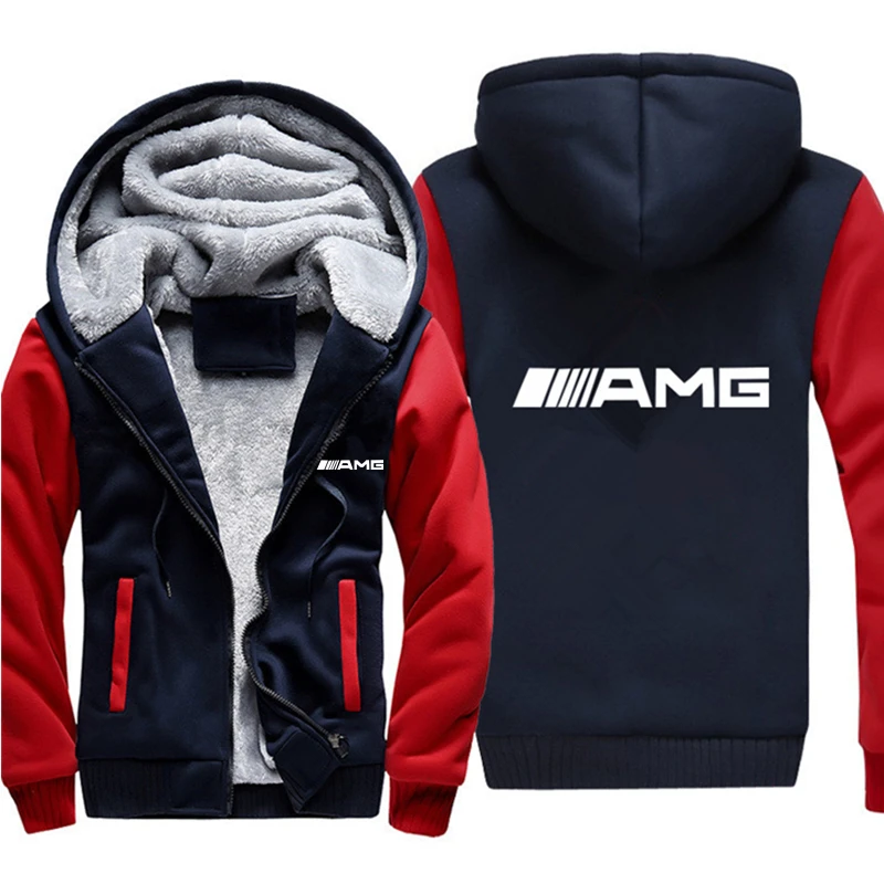 

Fashion New men Sports Casual hoodies for AMG logo sweatshirts fashion Slim Pullover Hoodies zipper Racing ride Outwear