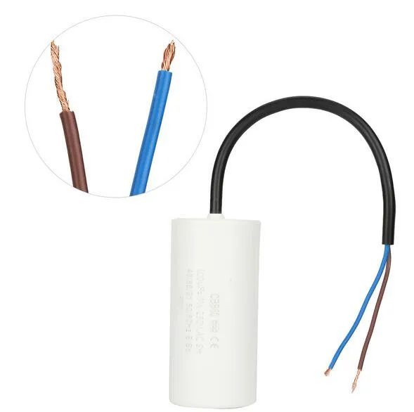 

CBB60 Motor Running Capacitor Series AC Water Pump Startup Capacitor Motor Capacitor Start Capacitor 250V AC 100uF 50/60Hz