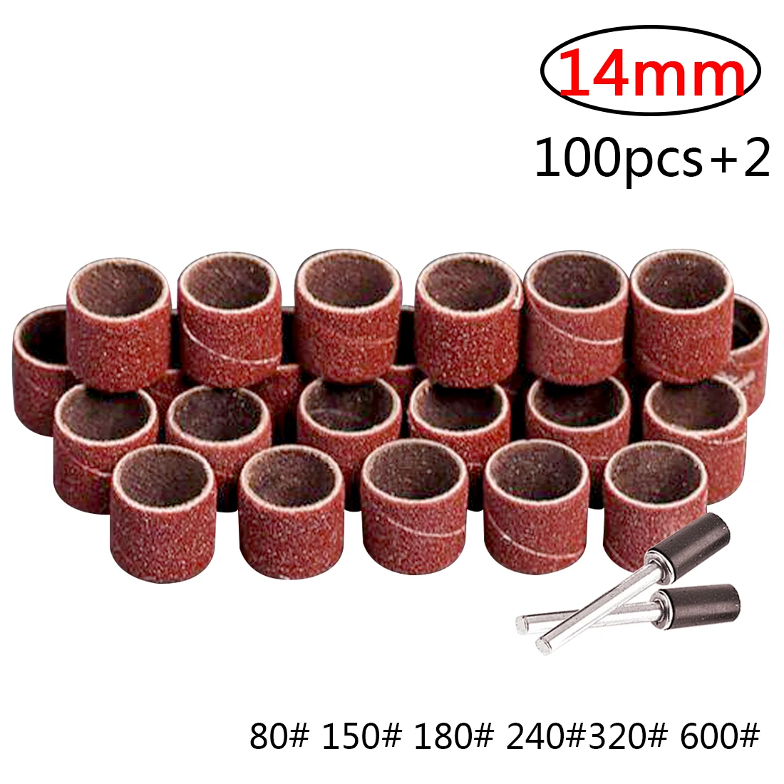 #80 #600 Грит 100 шт. барабанный шлифовальный набор сверла для ногтей абразивные