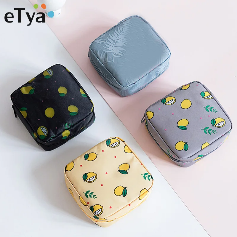 

eTya Mini Solid Floral Cosmetic Bag Cosmetics Lipstick Bags Toiletry Travel Organizer Make Up Storage Bag Case Beauty Makeup Bag