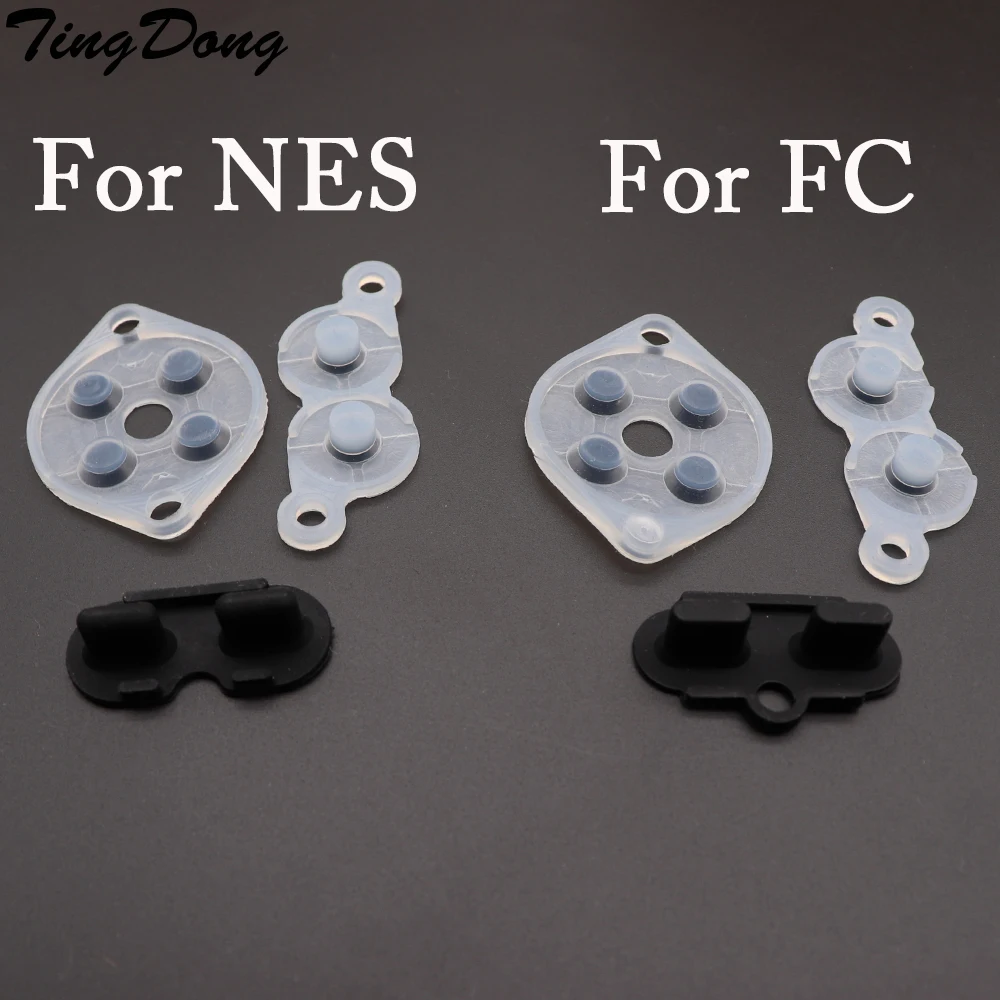 TingDong 2 комплекта резиновых запасных частей для контроллера NES FC Joy Pad силиконовая