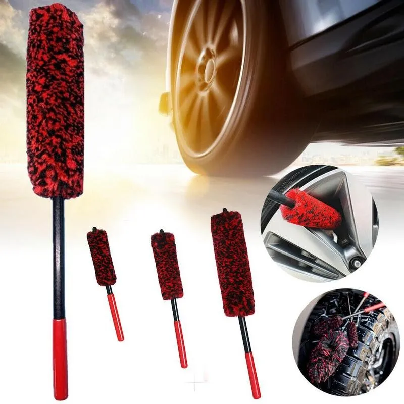 

Car Wheel Brush Car Cleaning Tools Tire for Rim Washing Brush Natural Microfiber Soft Tyre Long Handle Brushes Vehicle Cleaning