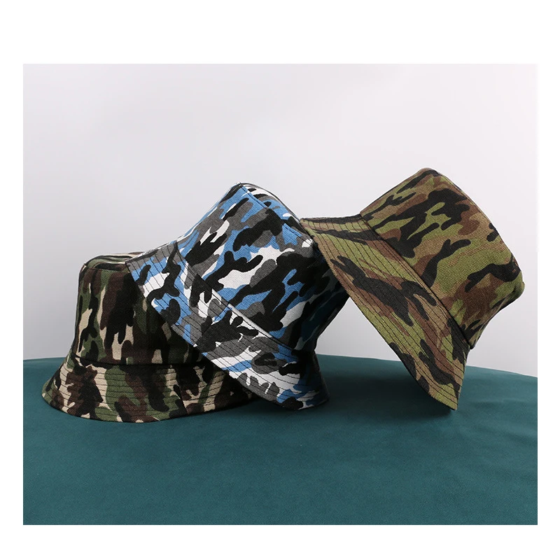 

Мужская камуфляжная Повседневная шляпа в рыбацком стиле, унисекс, модная Двусторонняя шляпа в виде ковша, Женская хлопковая складная шляпа ...