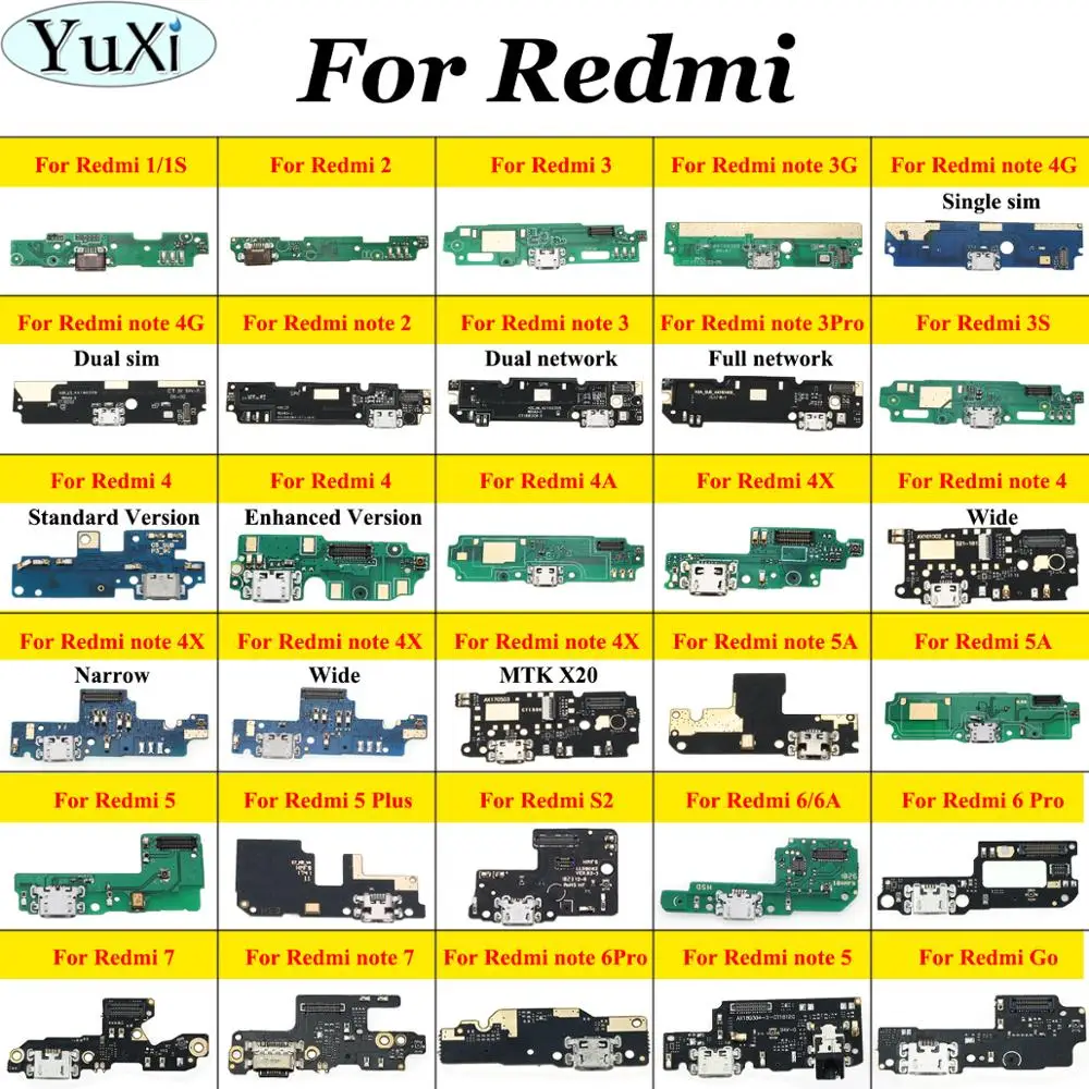 Плата usb порта YuXi для зарядки гибкий кабель соединители детали Xiaomi Redmi Note 3/4/Note 3/4