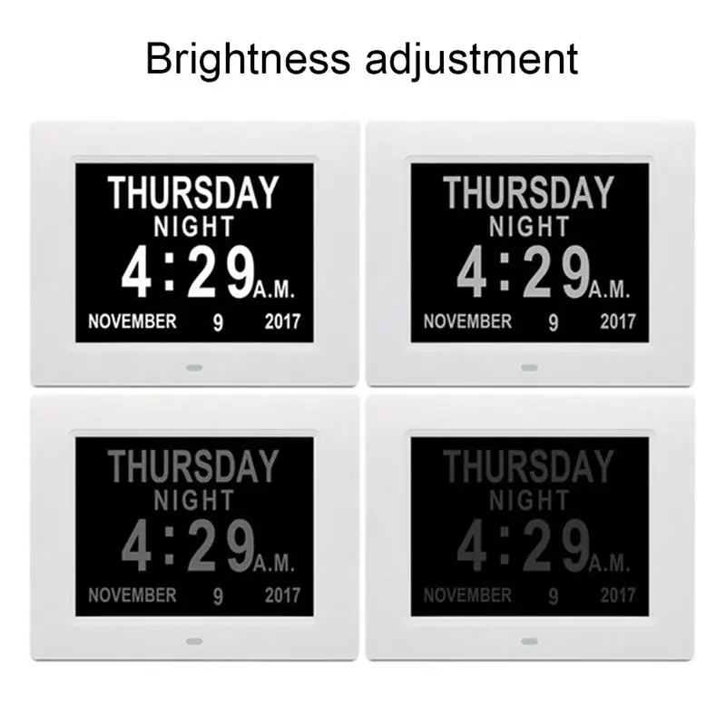 Цифровой календарь часы на день большой экран 8 дюймов отображение времени даты