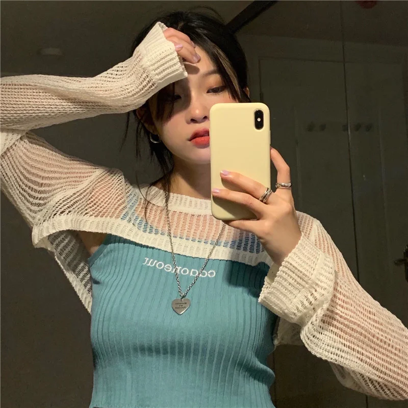 Футболка с длинными рукавами и вырезами Солнцезащитный Топ костюм в иностранном